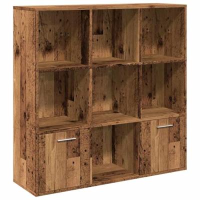 Boekenkast 98x29x97,5 cm bewerkt hout oud houtkleurig