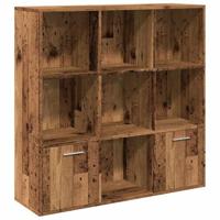 Boekenkast 98x29x97,5 cm bewerkt hout oud houtkleurig - thumbnail