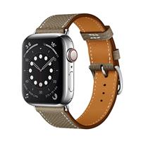 Lederen bandje - Bruin - Geschikt voor Apple Watch 44mm / 45mm / 46mm / 49mm - thumbnail