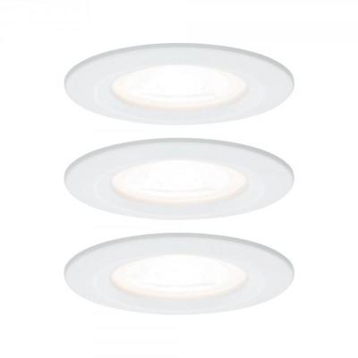 Paulmann Inbouwlamp voor badkamer Set van 3 stuks 19.5 W Wit (mat)
