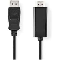 Nedis DisplayPort-Kabel | DisplayPort Male | HDMI Connector | 4K@30Hz | Vernikkeld | 3.00 m | Rond | PVC | Zwart | Doos - CCGB37100BK30 - thumbnail