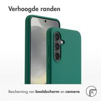Accezz Liquid Silicone Backcover met MagSafe voor Samsung Galaxy S24 FE Telefoonhoesje Groen - thumbnail