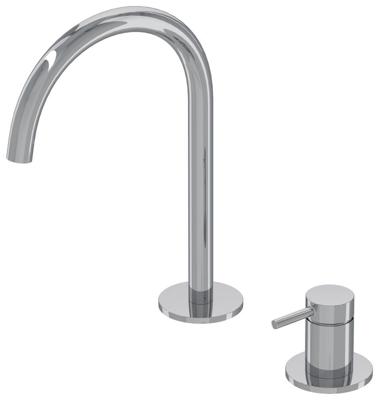 IVY Bond Wastafelmengkraan - 2-gats - bladmontage - uitloop - coldstart - Chroom 6100301