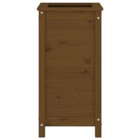 Plantenbak 40x40x78 cm massief grenenhout honingbruin - thumbnail