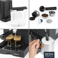 BEEM 03270 Espressomachine met filterhouder Zwart (mat) 1470 W Warmhoudfunctie, Met melkopschuimer - thumbnail