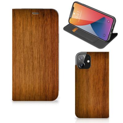iPhone 12 | iPhone 12 Pro Book | Wallet Case | Donker Hout
