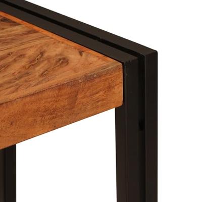 Wandtafel met plank Bruin 90 x 33 x 75 cm Massief acaciahout