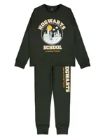 Name it jongens pyjama - Harry Potter - HogWarts - Donkergroen - thumbnail