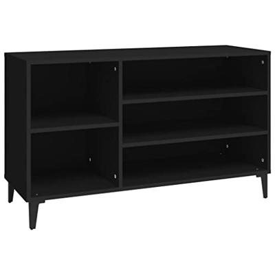 VidaXL Schoenenkast 102x36x60 cm bewerkt hout zwart VidaXL Schoenenkast 102x36x60 cm bewerkt hout zwart