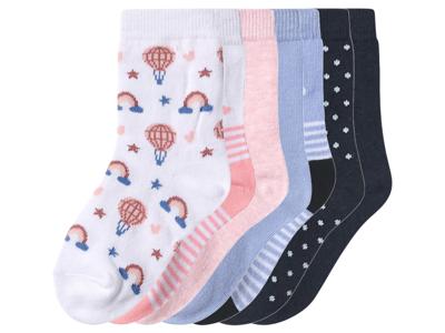 lupilu 7 Paar kinder sokken (wit/roze/blauw/navy, 27/30)