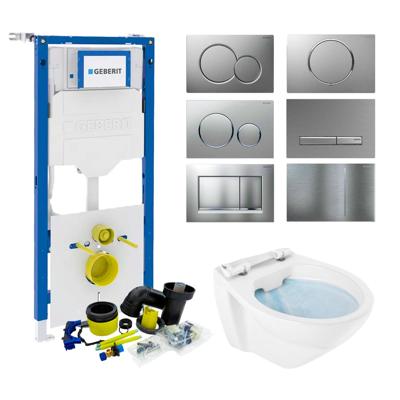 Geberit UP320 Toiletset Compleet | Inbouwreservoir | BWS Design Randloos Wit | Met drukplaat | SET78