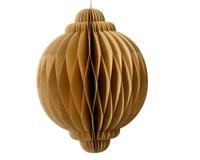 Kersthanger papier uivorm beige H15cm - thumbnail