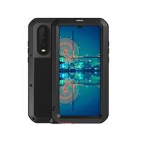 LOVE MEI krachtige stofdichte schokbestendige spatwaterdicht metaal + siliconen combinatie Case voor Huawei P30 (zwart) - thumbnail