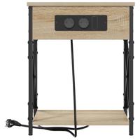 Nachtkastje 2 pcs Sonoma eiken 41 x 31 x 51 cm Bewerkt hout - thumbnail