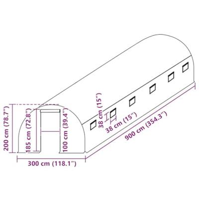 Kashoes vervangend (27 m) 300x900x200 cm groen