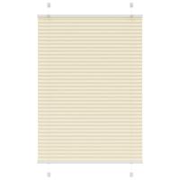 VidaXL Plissé rolgordijn 95x100 cm stofbreedte 94,4 cm polyester crème - thumbnail