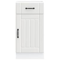 Keuken onderkast Lucca bewerkt hout wit - thumbnail