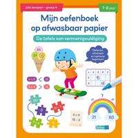 Deltas Oefenboek afwasbaar papier tafels van vermenigvuldiging(7-8 j.) - thumbnail