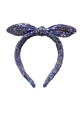 B.Nosy winter haarband meisjes - paars - Ava - pailletten