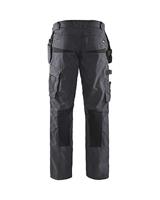Blåkläder Service werkbroek met stretch en spijkerzakken 14961330 | Medium Grijs/Zwart | Maat 50 - 7330509689837 - thumbnail