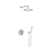 Hotbath Buddy - Inbouw Regendoucheset - Thermostatisch - Wandarm 35 cm - Hoofddouche 300 mm - Ronde Handdouche 3 Standen - met 2-Weg Stop-Omstel - Waterbesparend - V01 - thumbnail