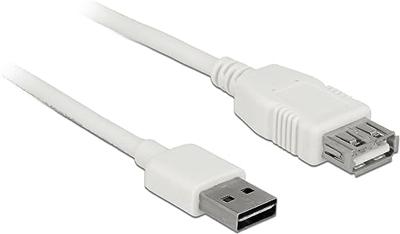 Delock 85199 Verlengkabel EASY-USB 2.0 Type-A male > USB 2.0 Type-A female wit 1 m