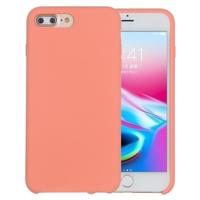 iPhone 7 Plus & 8 Plus Effen gekleurd Siliconen back cover Hoesje (licht oranje) - thumbnail