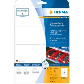 Etiket HERMA 4575 99.1x67.7mm folie wit 160 etiketten