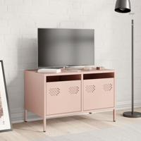 Tv-meubel 68x39x43,5 cm koudgewalst staal roze - thumbnail