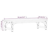 Monitorstandaard 55x23x14 cm bewerkt hout grijs sonoma eiken - thumbnail