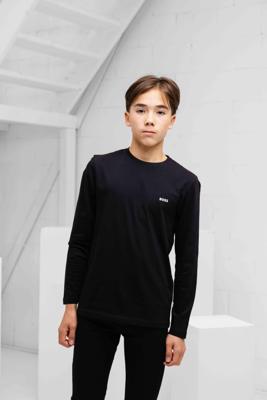 Hugo Boss Longsleeve T-Shirt Kids Zwart - Maat 7/8 jaar - Kleur: Zwart | Soccerfanshop Hugo Boss Longsleeve T-Shirt Kids Zwart - Maat 7/8 jaar - Kleur: Zwart | Soccerfanshop