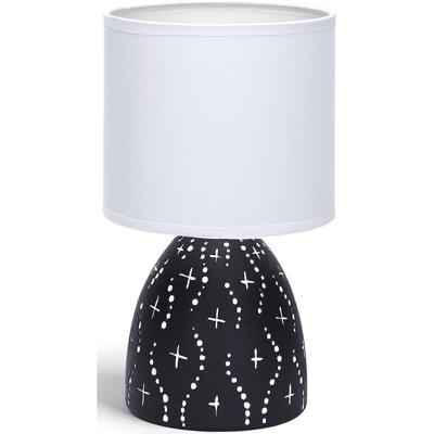 Stijlvolle LED Tafellamp - Keramiek - Mat Zwart - E14 Fitting