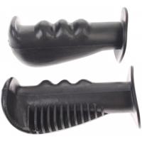 HZB handvat bmx freestyle cross rubber 105 mm zwart 2 stuks - thumbnail