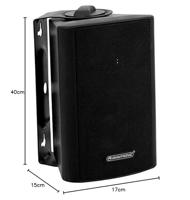 Omnitronic WPS-3S PA-wandluidspreker 15 W Zwart 1 stuk(s) - thumbnail