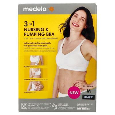 Medela Beha Kolven&voeden 3in1 M Zwart