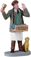 Lemax hot muffins and crumpets kerstdorp figuur type 2 Caddington Village 2023 - thumbnail