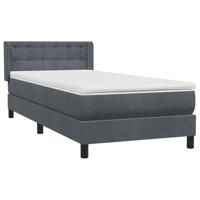 Boxspring met matras fluweel donkergrijs 100x210 cm - thumbnail