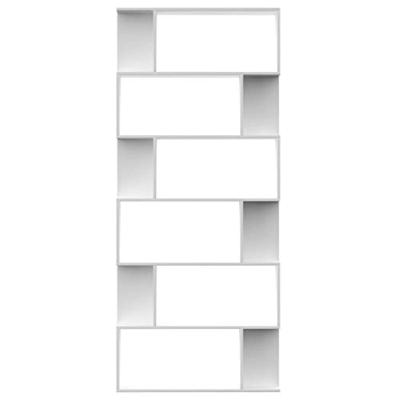 Boekenkast / kamerscherm 80x24x192 cm bewerkt hout wit