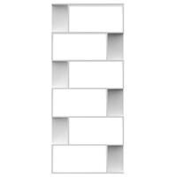 Boekenkast/kamerscherm 80x24x192 cm spaanplaat wit - thumbnail