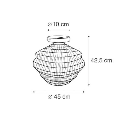 QAZQA Oosterse plafondlamp goud 45 cm - Vadi