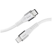 Intenso 7902002 USB-kabel USB 2.0 USB-C stekker, Apple Lightning stekker 1.50 m Wit Stoffen mantel - thumbnail