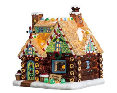 Kerstfiguur Yule log cabin b/o 4.5v LEMAX - Lemax Kerstfiguur Yule log cabin b/o 4.5v LEMAX - Lemax