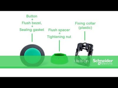 Schneider Electric ZB5FA141 ZB5FA141 Plat, Terugstelbaar (Ø) 30.5 mm ON Donkergrijs, Wit 1 stuk(s)