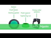 Schneider Electric ZB5FA233 ZB5FA233 Plat, Terugstelbaar (Ø) 30.5 mm Arręt Donkergrijs, Zwart 1 stuk(s) - thumbnail