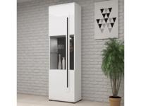 Kolomkast TULIO 1 deur wit/hoogglans wit - thumbnail