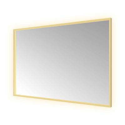 Hotbath &More Mirrors Square LED Badkamerspiegel - Rechthoek - 80 x 120 cm - Geborsteld Messing Pvd