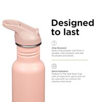 Klean Kanteen Drinkfles - classic narrow - sportdop met flip - peach parfait - 532 ml - thumbnail