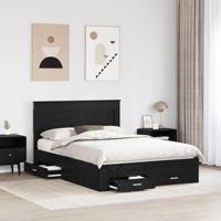Bedframe met lade met hoofdeinde met opslag Bewerkt hout - thumbnail