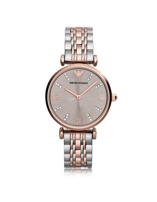 Emporio Armani Dames Retro Crystal Accent horloge AR1840 Emporio Armani Dames Retro Crystal Accent horloge AR1840