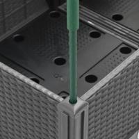 VidaXL Plantenbak met latwerk 120x40x142,5 cm polypropeen lichtgrijs - thumbnail